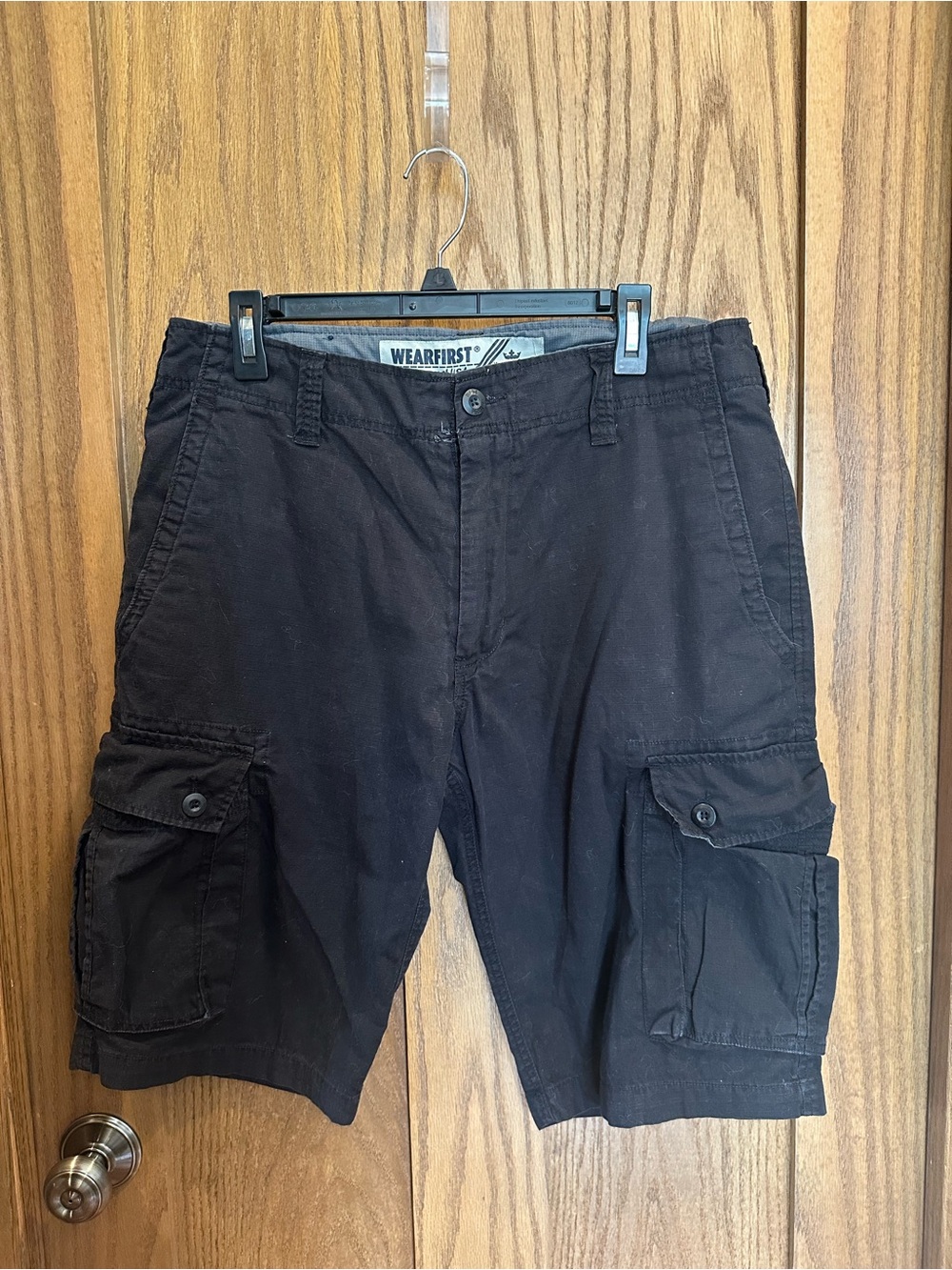 WearFirst Black Cargo Shorts for Men SZ 34
